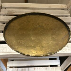 Antique Asian Brass Tea Tray